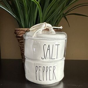 Rae Dunn White Salt and Pepper Cellars